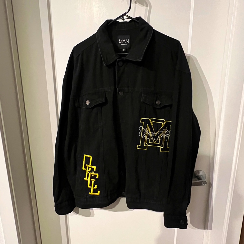 Boohooman Varsity Denim Jacket